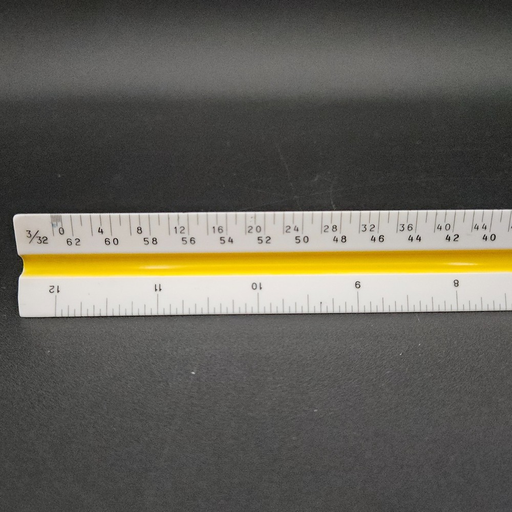 Vintage Dietzgen 1656 BP Triangular Scale Ruler Architecture Drafting