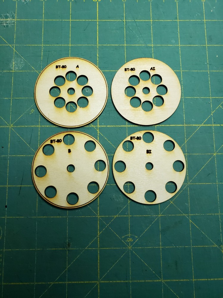 BT-80 Baffle set For Flying Model Rocket kits laser cut ply eliminates wadding