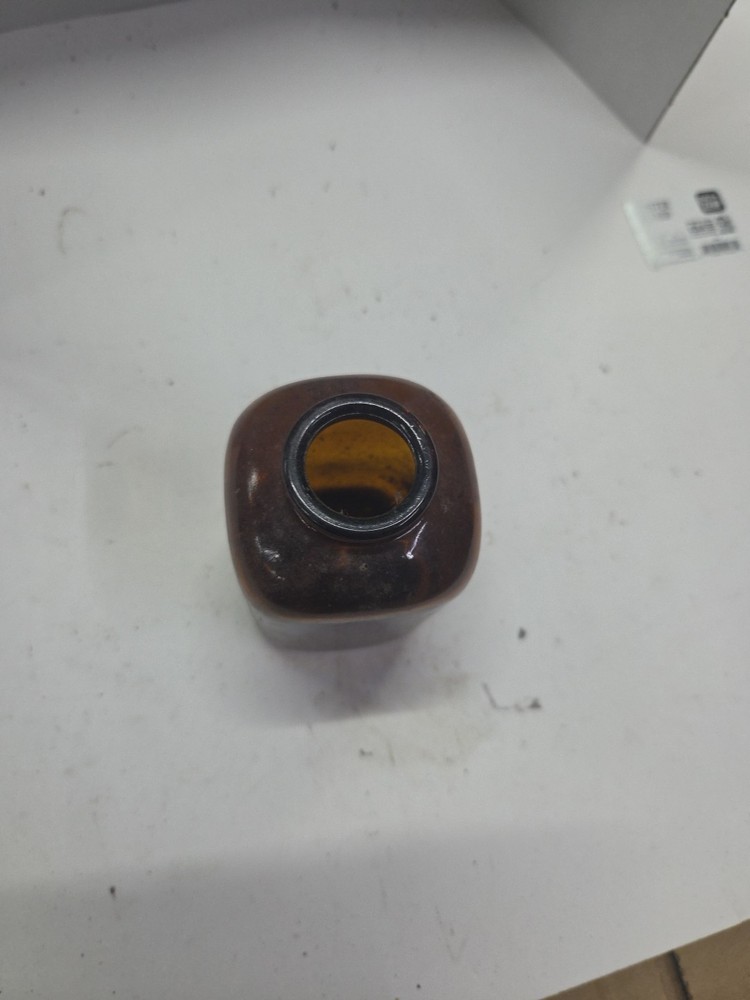 Vintage Snuff Brown Glass Jar!
