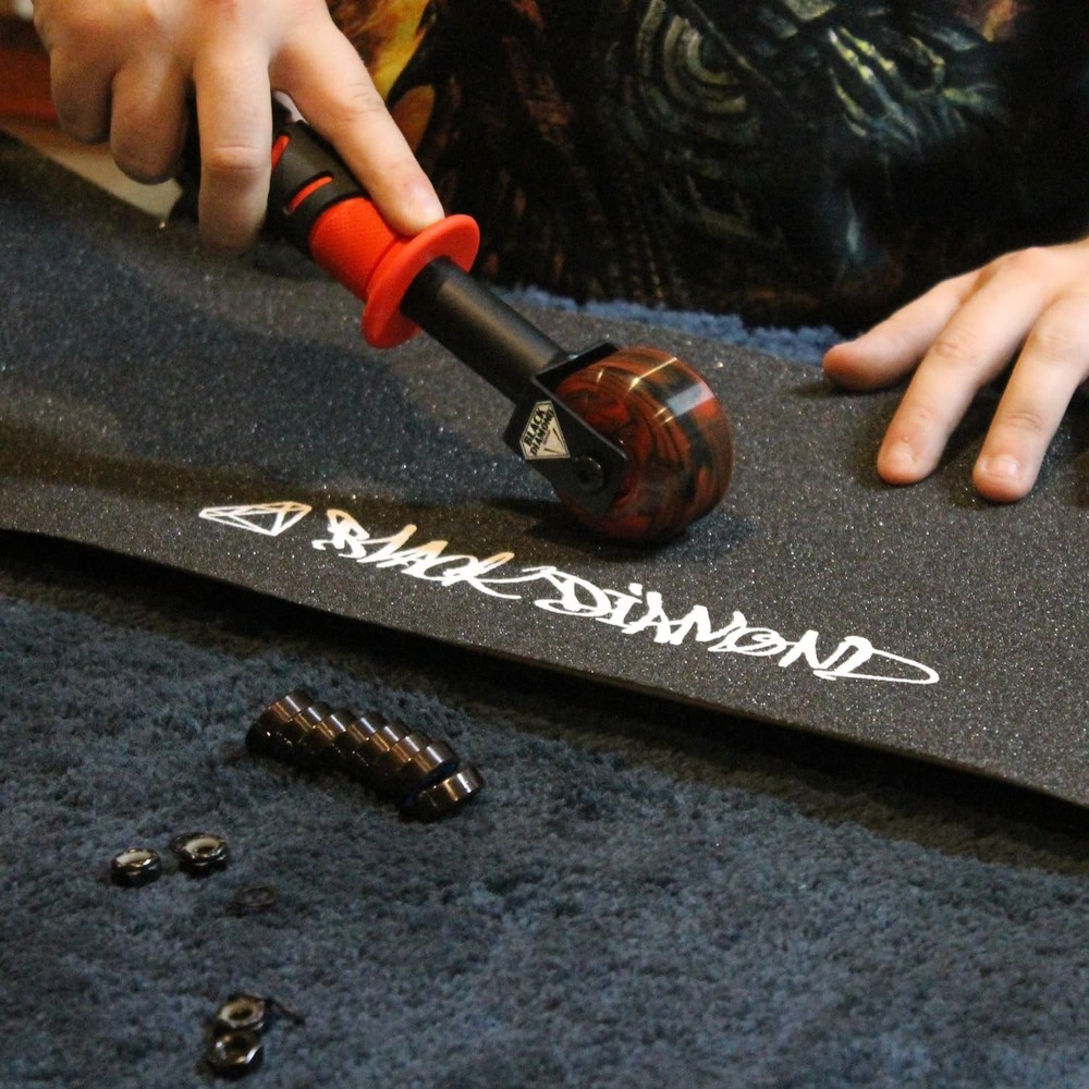 Black Diamond Griptape Roller Skate Tool for Skateboard Grip Tape Application...