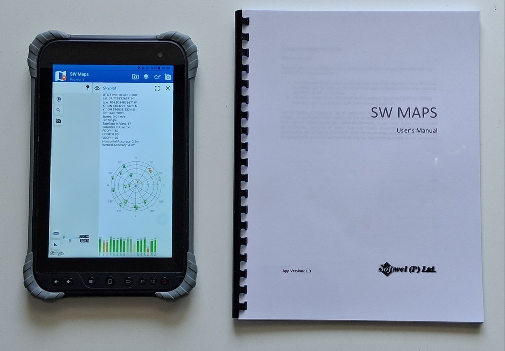 Juniper Systems CEDAR CT8.  Sleek & Rugged Designed With SW Maps Installed.