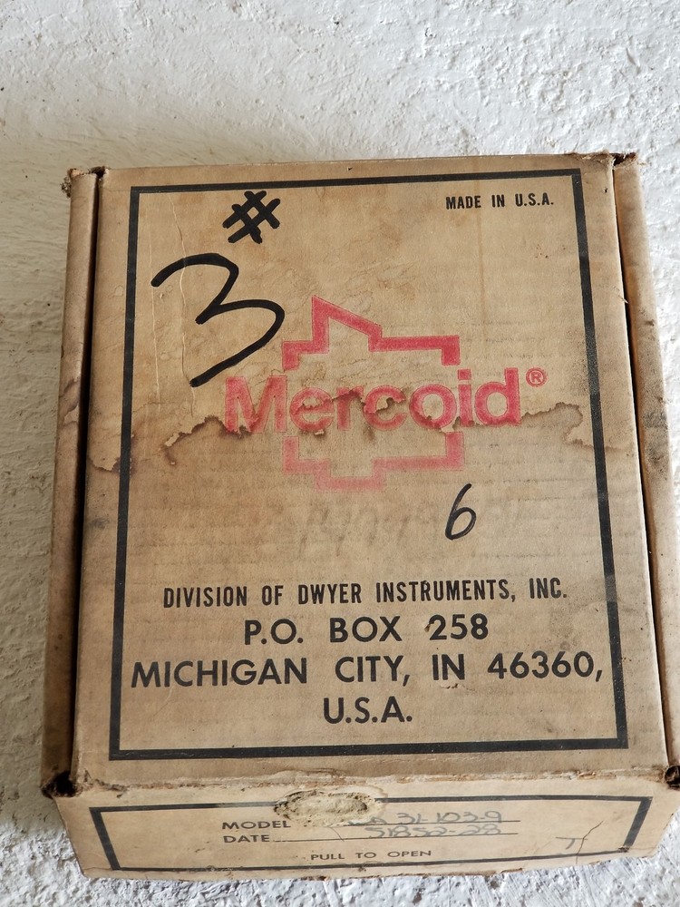 *NOS* Mercoid Control Pressure Switch DA-31-103-9