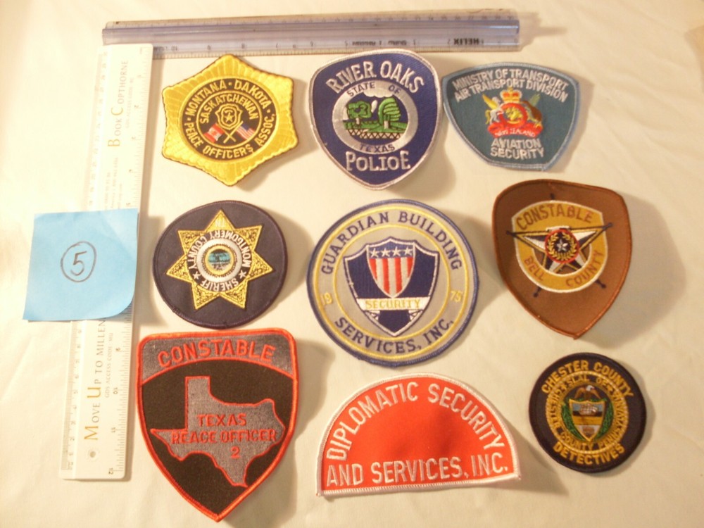 Police Sheriff Security Emblems Patches Embroidered Patch for display only