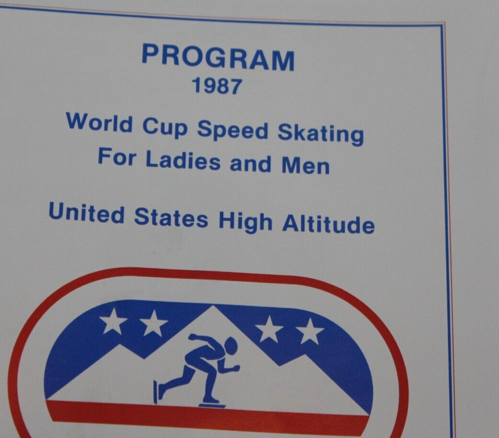 1987 WORLD CUP SPEED SKATING HIGH ALTITUDE PROGRAM, Butte, MT, B.Blair, D Jansen
