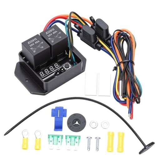 Digital Electric Radiator Fan Controller Switch Kit, Adjustable DC24V