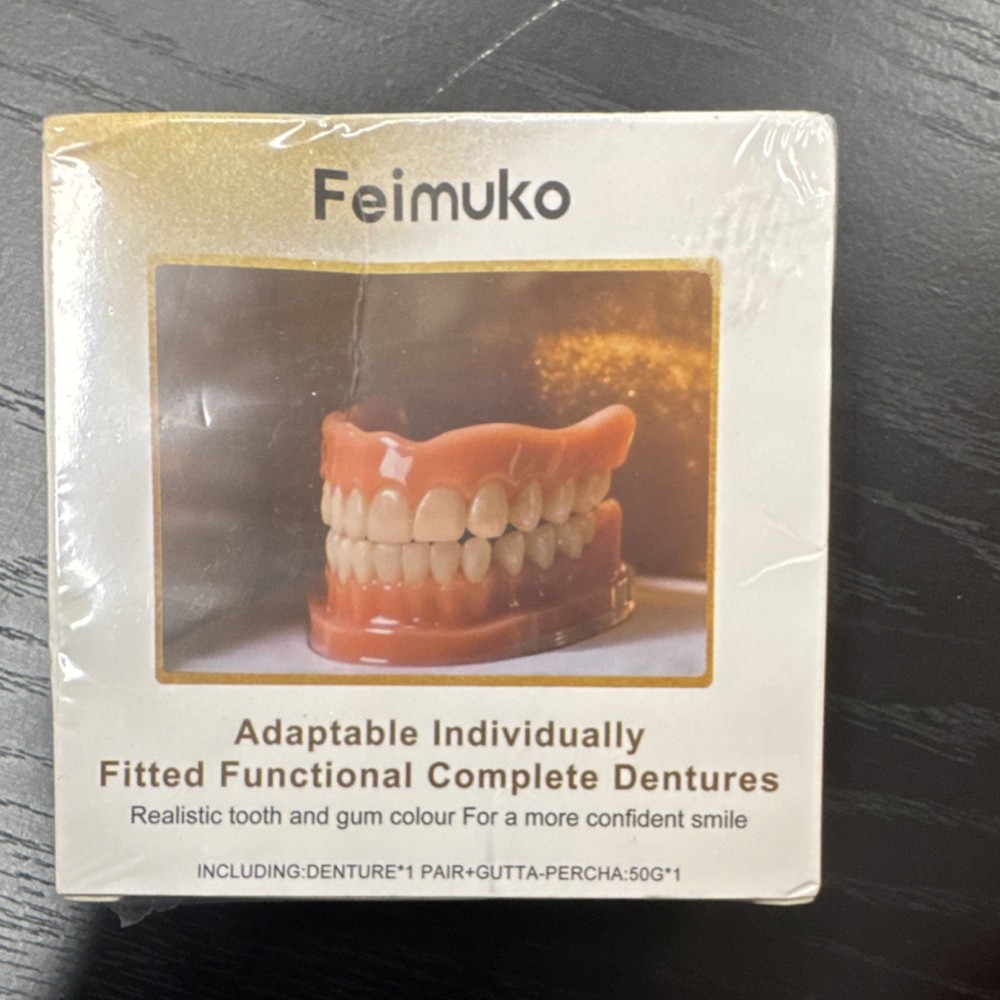 Feimuko Adaptable Individually Fitted Functional False Teeth Beige Pink