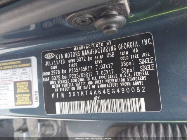 SORENTO 2014 Glove Box 4858563