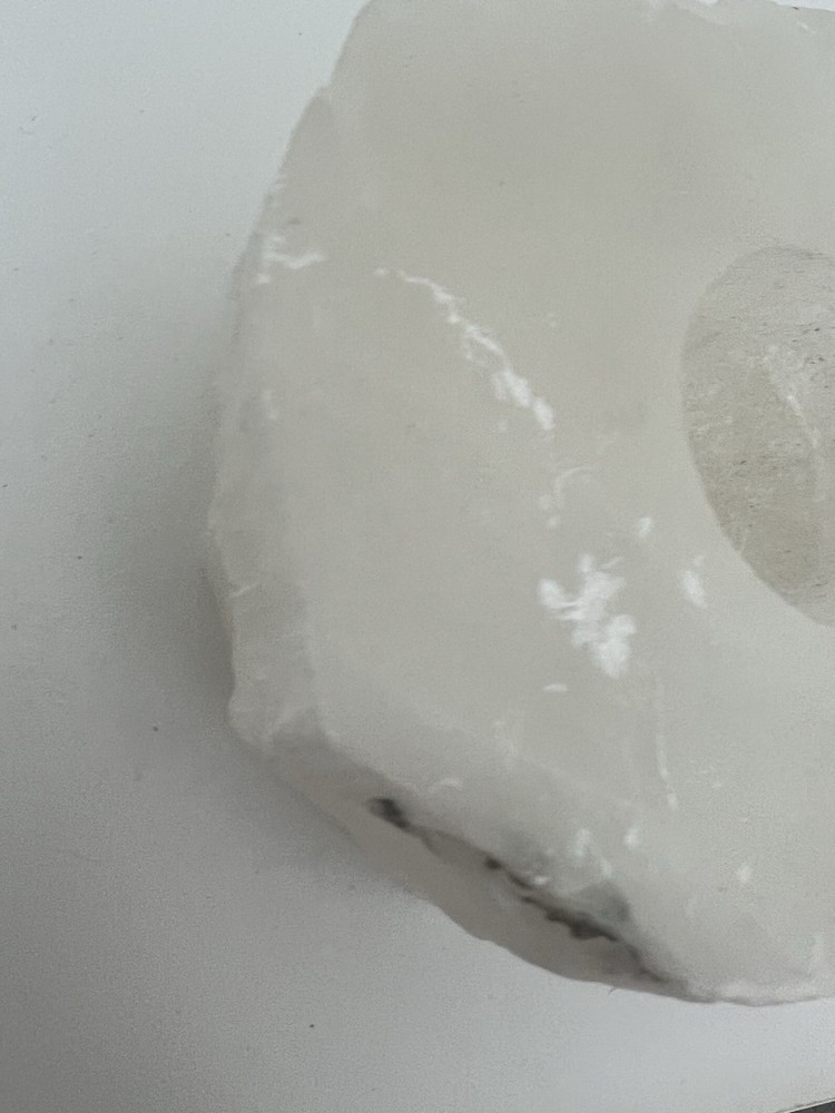 Selenite Crystal Double Tea light Candle Holder