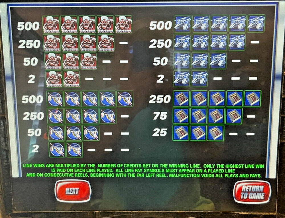 IGT I-game Terminator Software 5 Reel 9 Pay Line Multi Denom