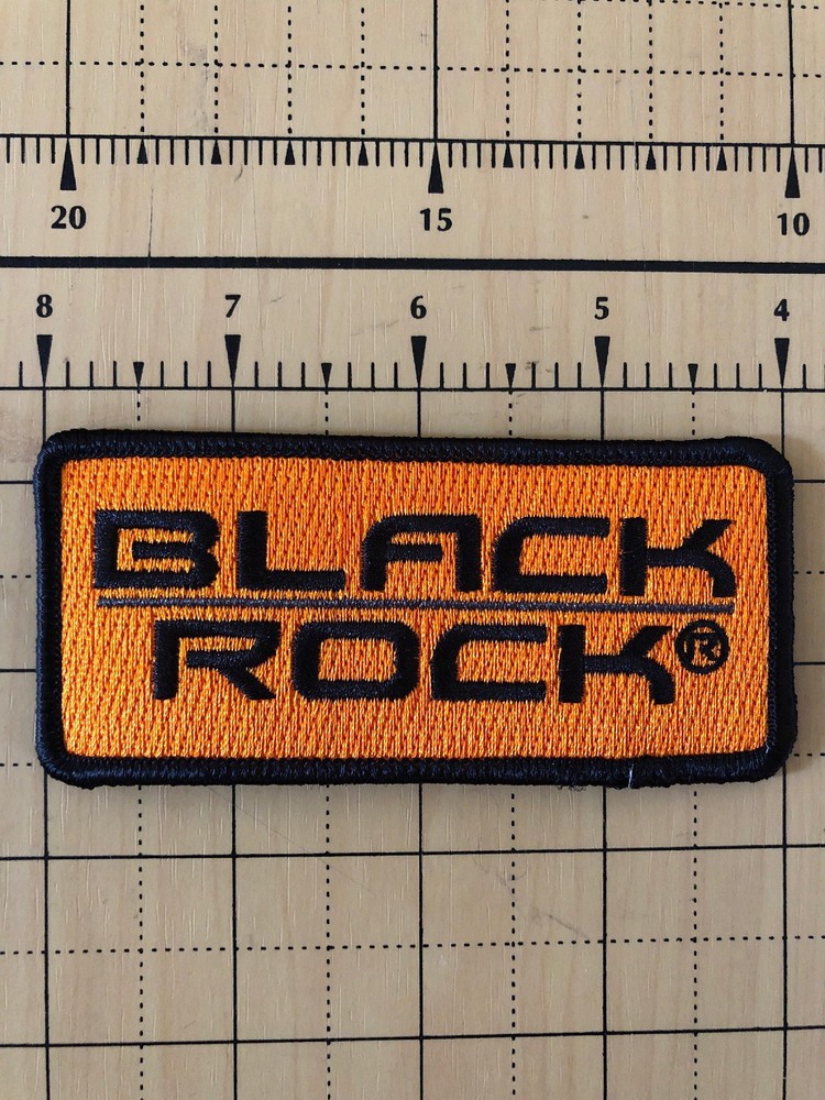 Black Rock Wheels Orange & Black Embroidered patch