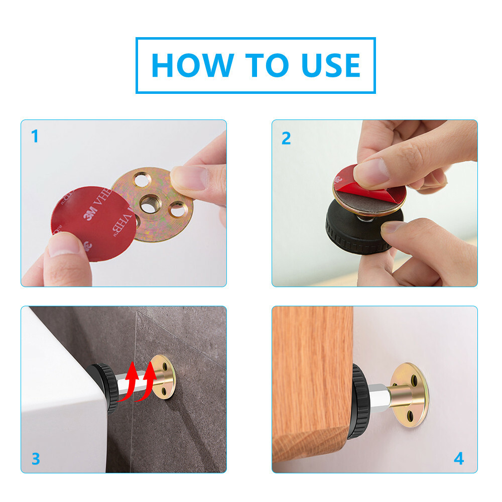 4 Pcs Adjustable Threaded Bed Frame Anti-Shake Tool Telescopic Support Stabilise