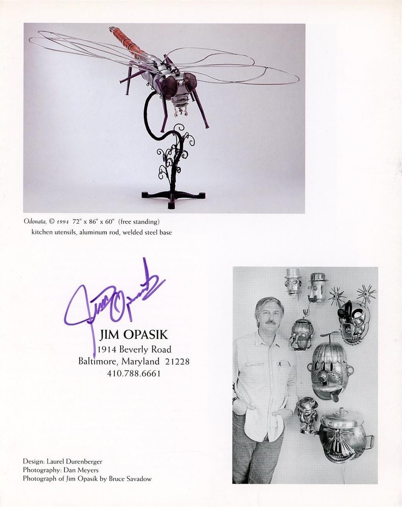 Jim Opasik - Signed B&W Pamphlet (Back)