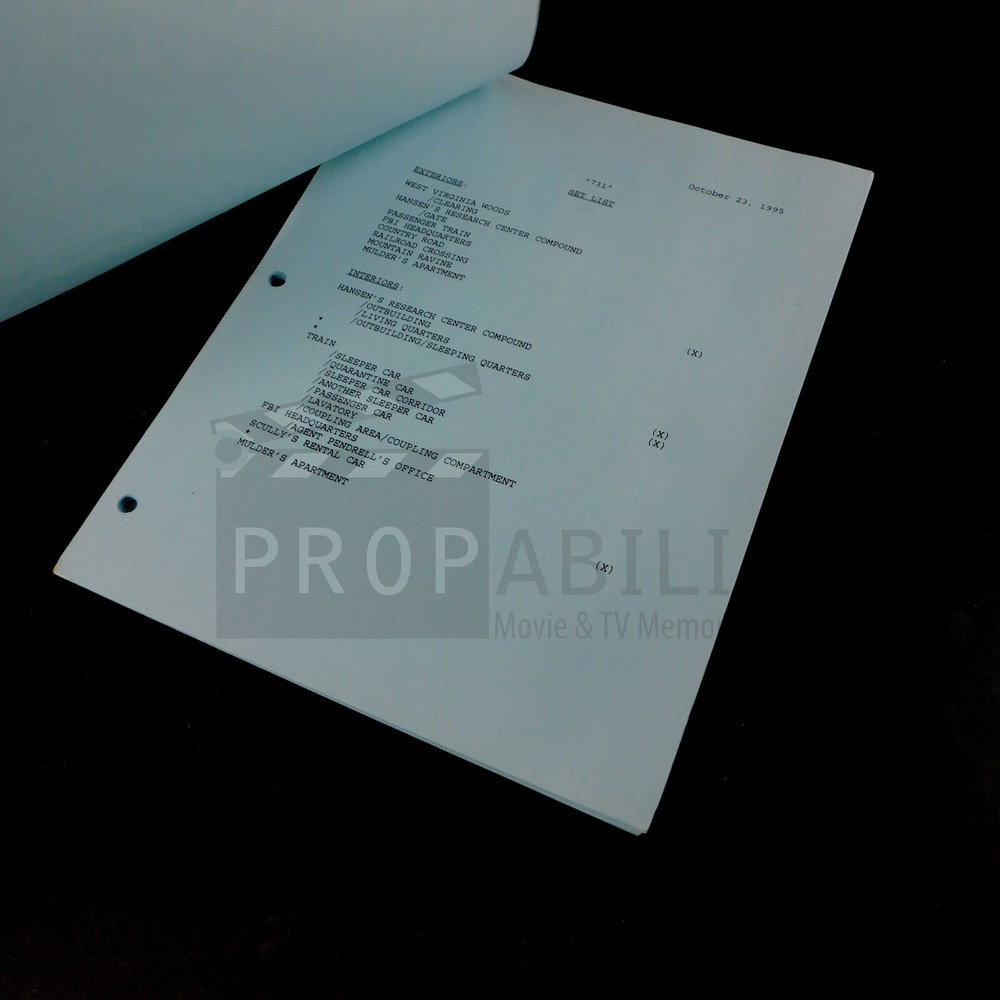 THE X-FILES 731 Script S03E10 Original Prop (9529-8564)