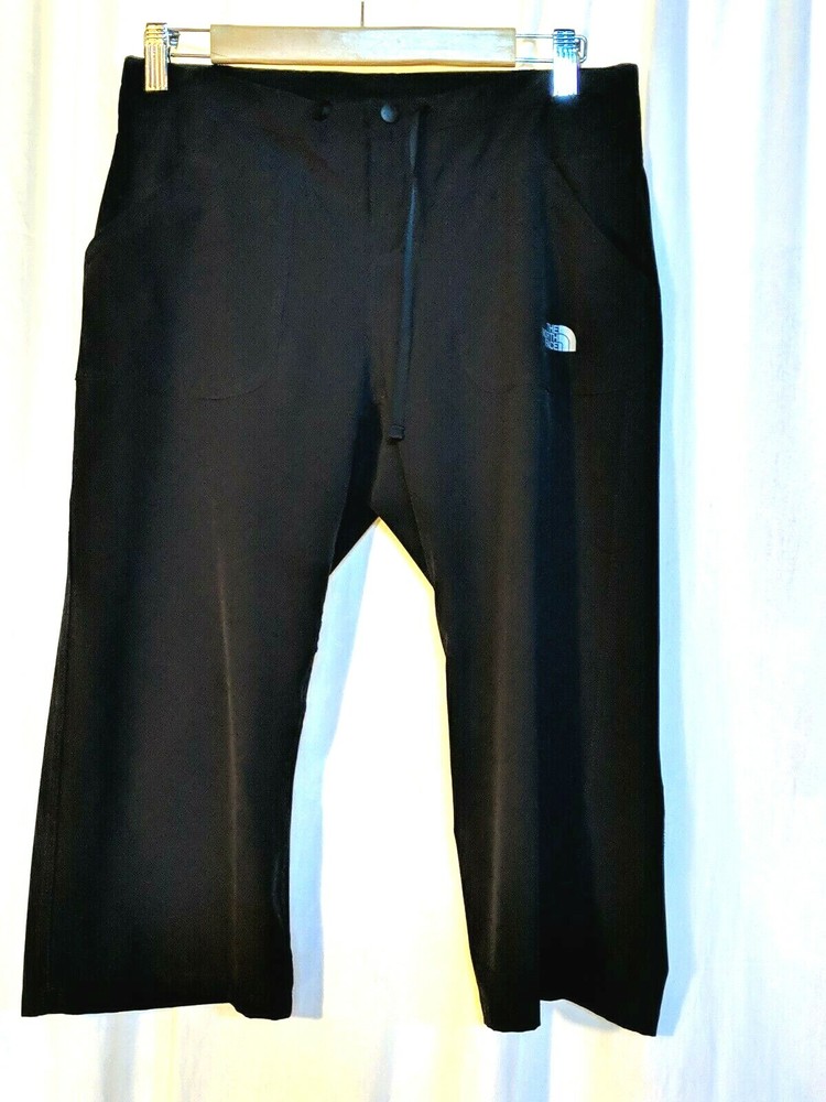 The North Face TNF Apex Capri Crop Pants Medium Size Womens Black Button