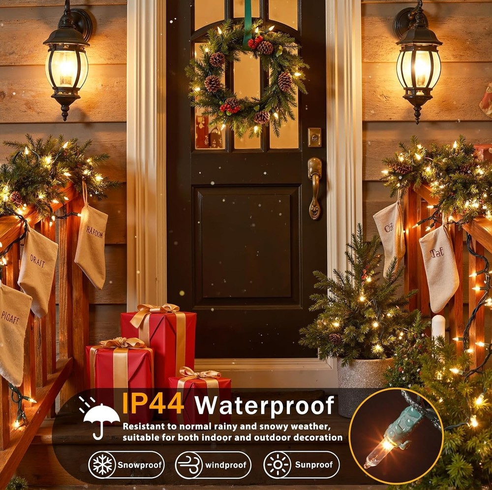 2PACK 50Count Easter String Lights,Christmas Lights Plug in,13FT Incandescent...