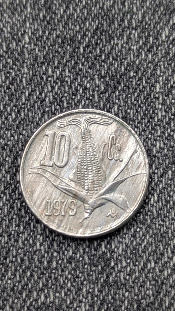 1979 Mexico 10 Centavos Coin Mazorca