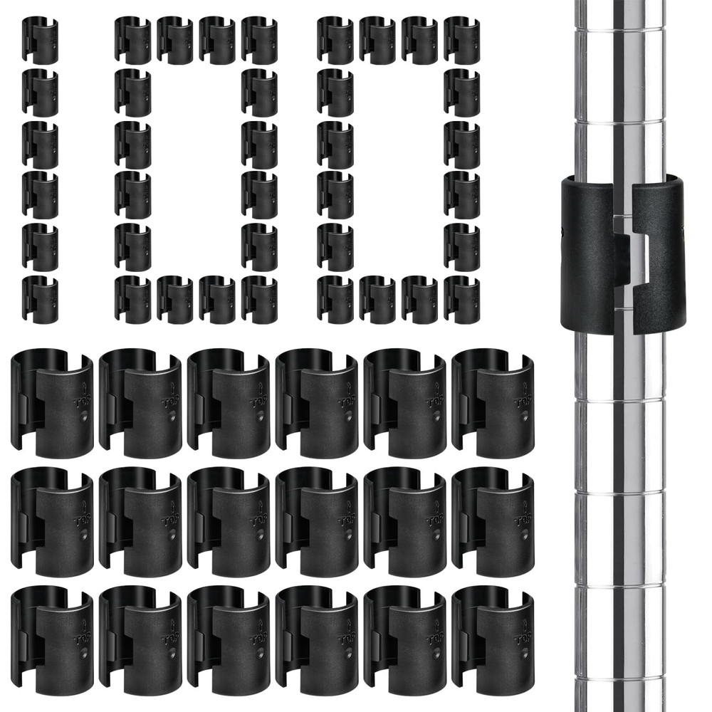 200 Pack Wire Shelf Lock Clips - 1" Replacement Clips for Wire Shelving System