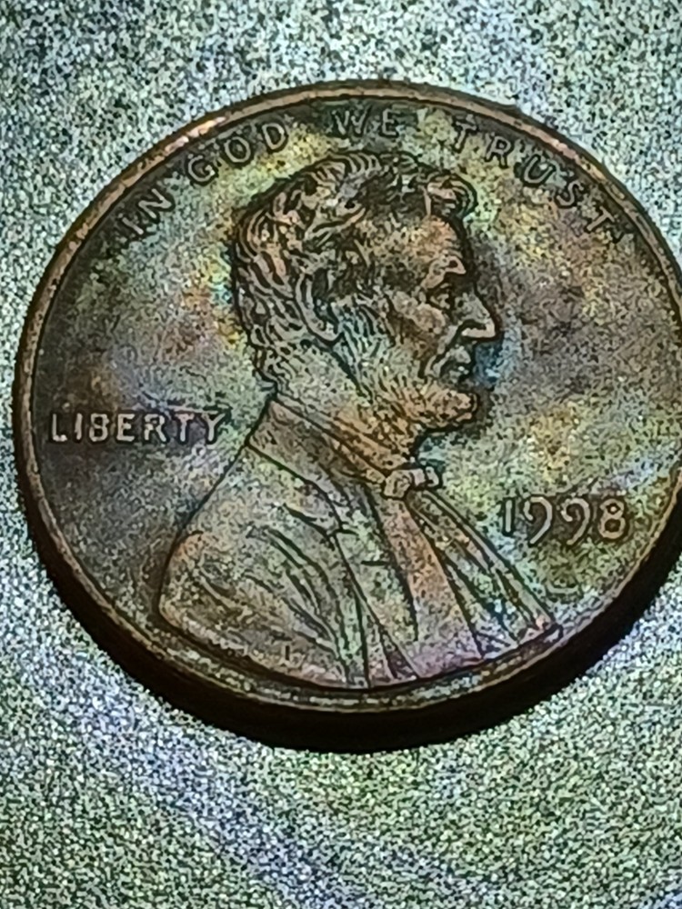1998 LINCOLN CENT ERRORS WIDE A AND M OFF CENTER STRIKE