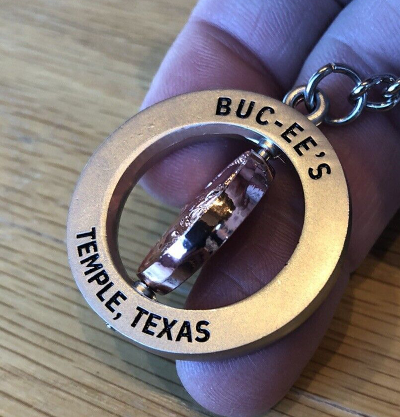Buc-ee's Logo Spinner Keychain, Key Ring - Temple Texas Store