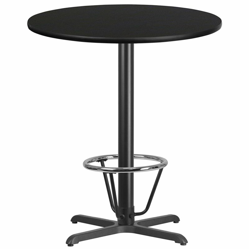 Flash Furniture 36Rd Laminate Table-X-Base In Black