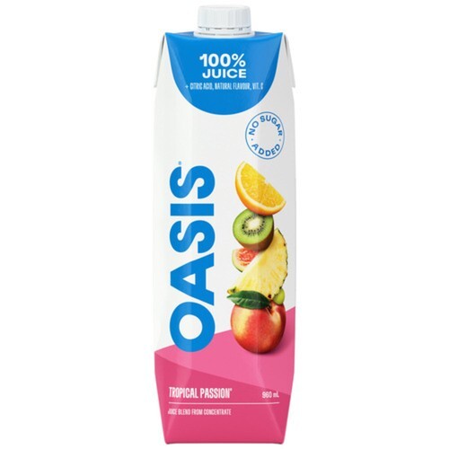 10 X Oasis Tropical Passion Fruit Juice 960ml Each