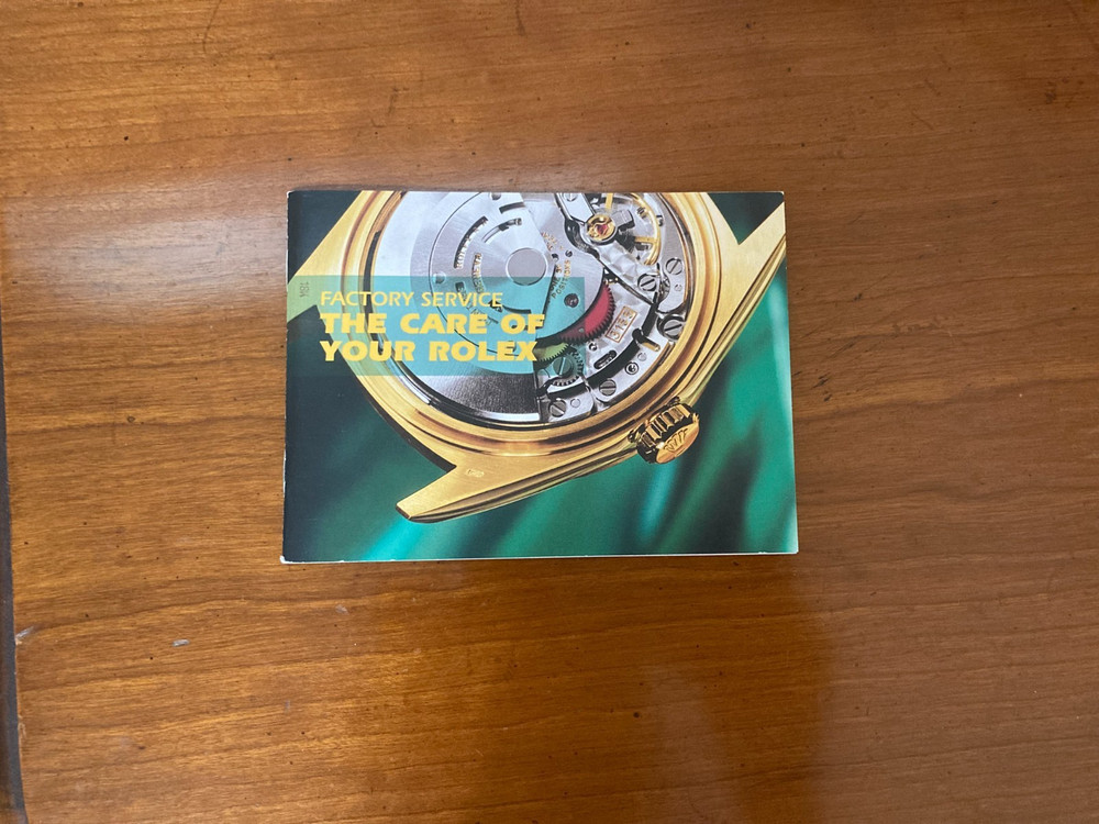 Rolex Factory Service Booklet