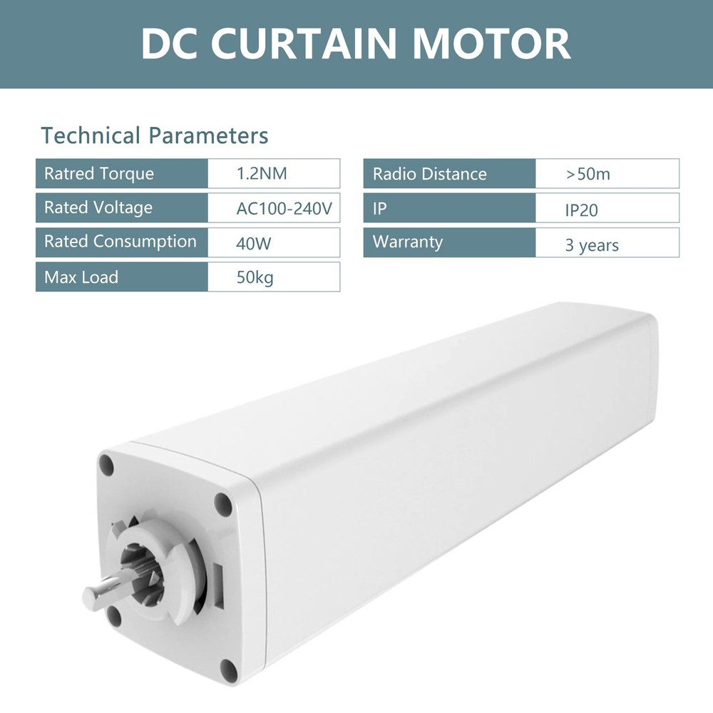 2.2m/7.2ft Motorized Curtain Track Rail Wifi Remote Control Motor Ceiling Track