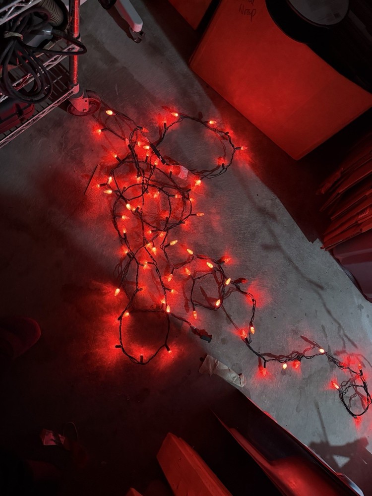 GE C-5 RED LED Christmas Lights 2 Strings Approximately 35 Ft READ Description