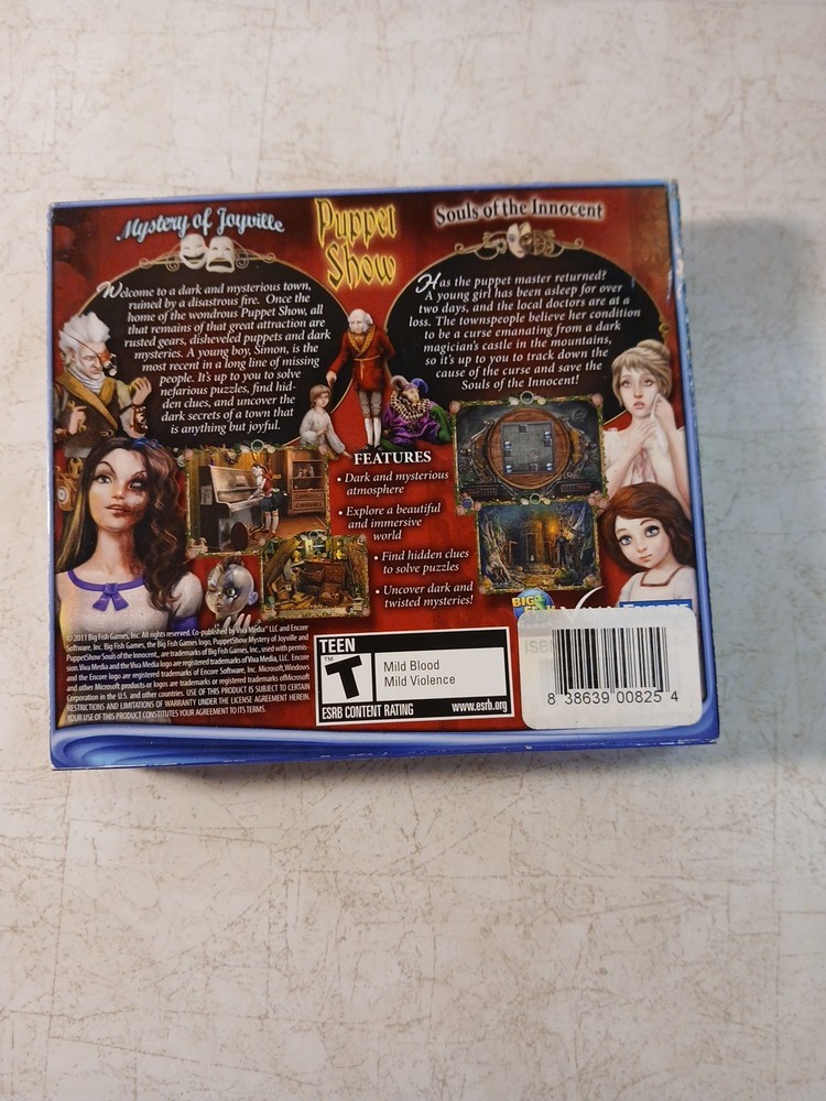 THE PUPPET SHOW - 2 PC GAME PACK (CD ROM, 2011)