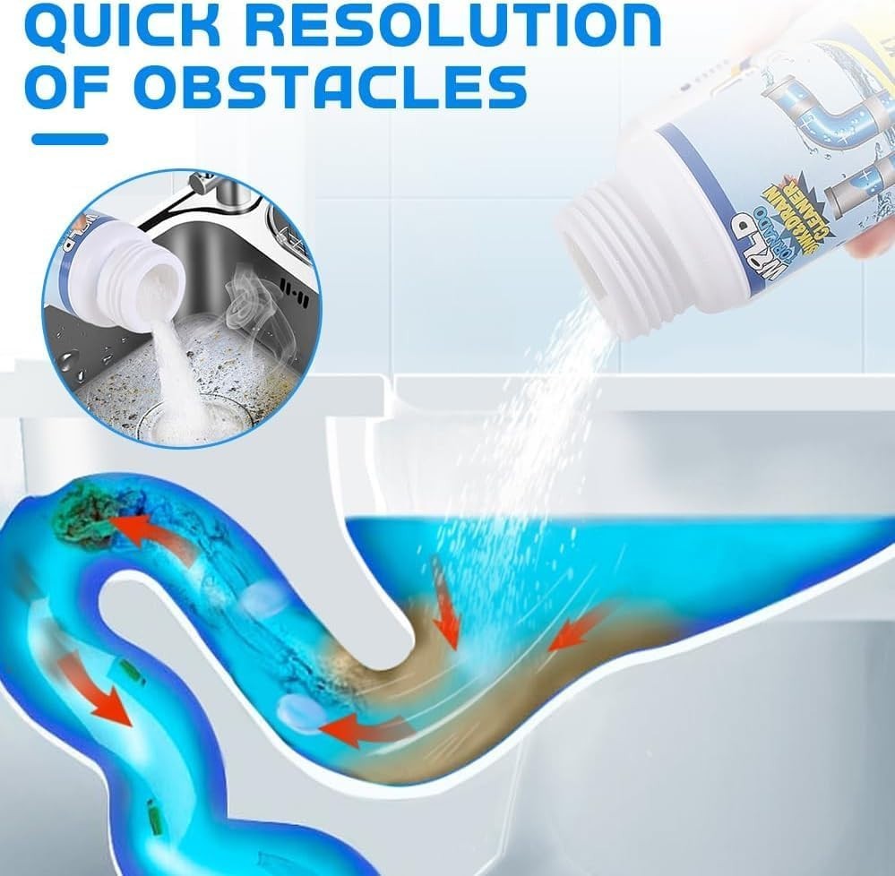 Powerful Clog Remover - 8.15 Oz Solid Drain Cleaner for Easy Drain Maintenance