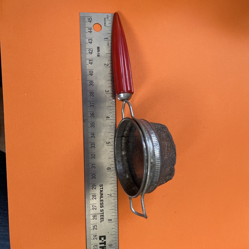 Vintage Red Bakelite Hand Sifter