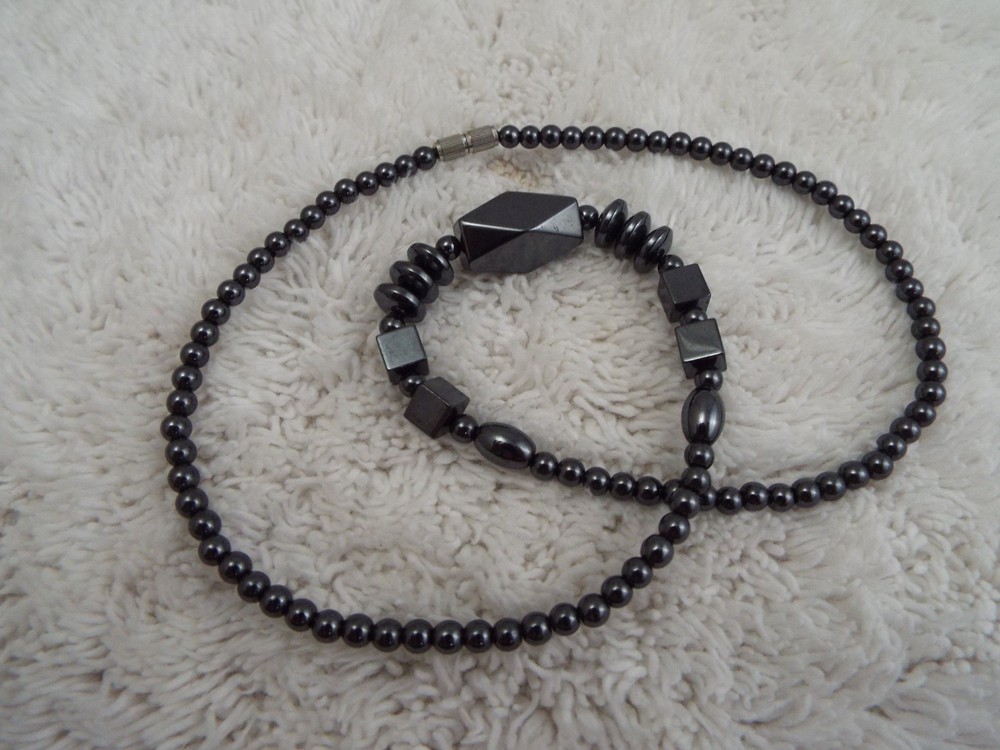 Hematite Bead Necklace