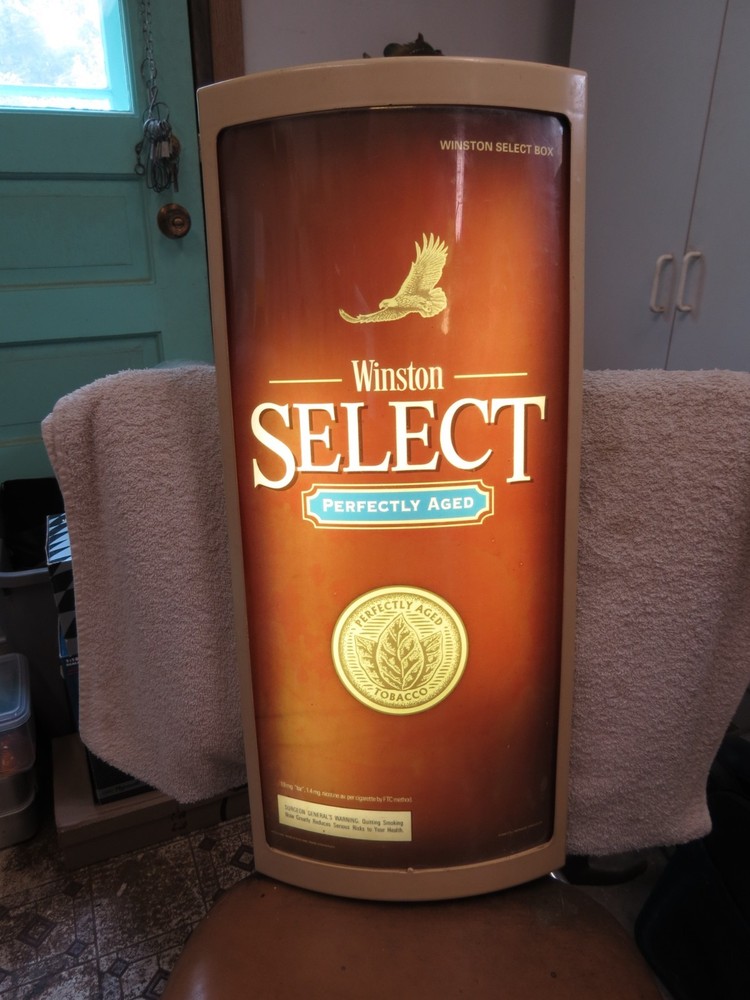 VINTAGE WINSTON SELECT LIGHTED CIGARETTE SIGN
