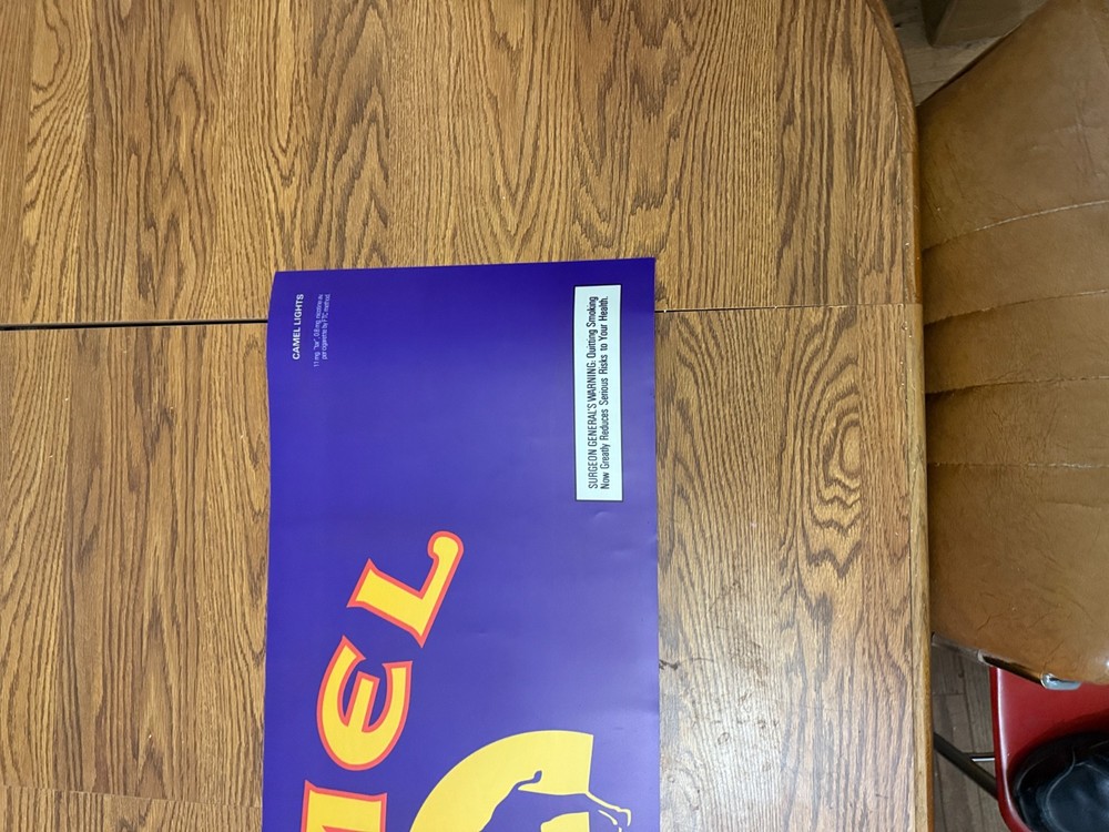 1997 Camel Cigarette Large Plastic Advertising Poster