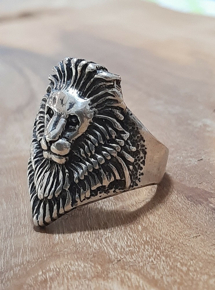 925 SILVER RING MAN SOLITAIRE SEAL LION