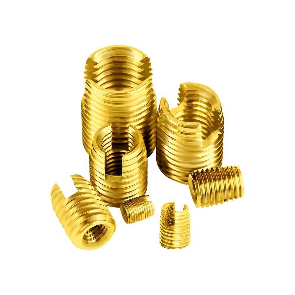 50Pcs Self Tapping Thread Inserts Set M4 M5 M6 M8 Gold Thread Repair Kit