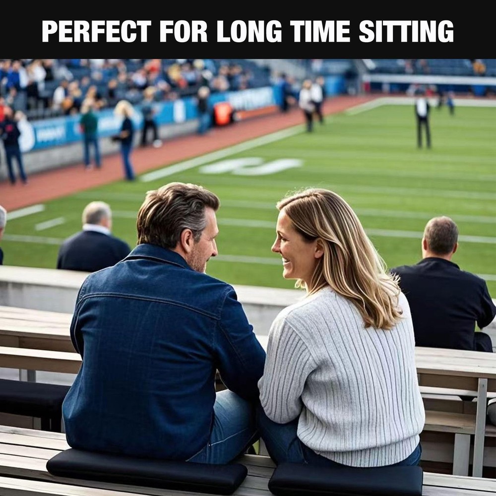 UCOMFEEL Portable Stadium Seat Cushions with Handle, 2 Medium, Black - 2 Pack
