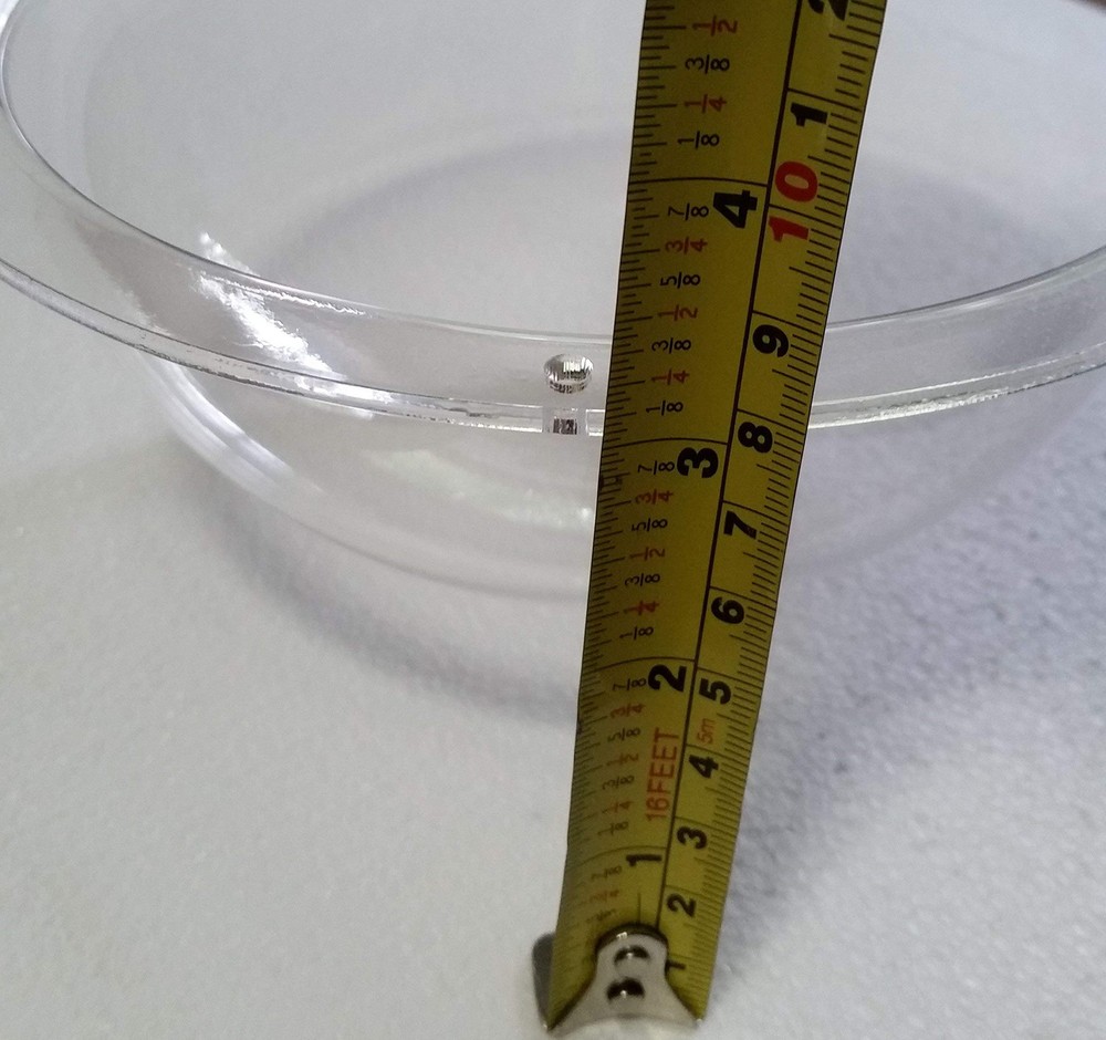 SUPREMETECH Acrylic Dome/Plastic Hemisphere - Clear - 6" Diameter, 1/2" Flang...