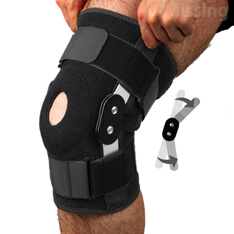 Hinged Knee Brace Open Patella Compression Support Wrap Arthritis Joint Meniscus