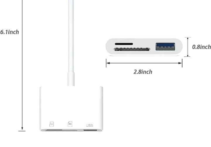 USB C to SD Card Reader with USB 3.0 Thunderbolt to Micro SD TF Card Reader