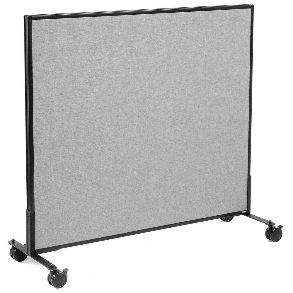 48-1/4"W x 45"H Mobile Office Partition Panel Gray