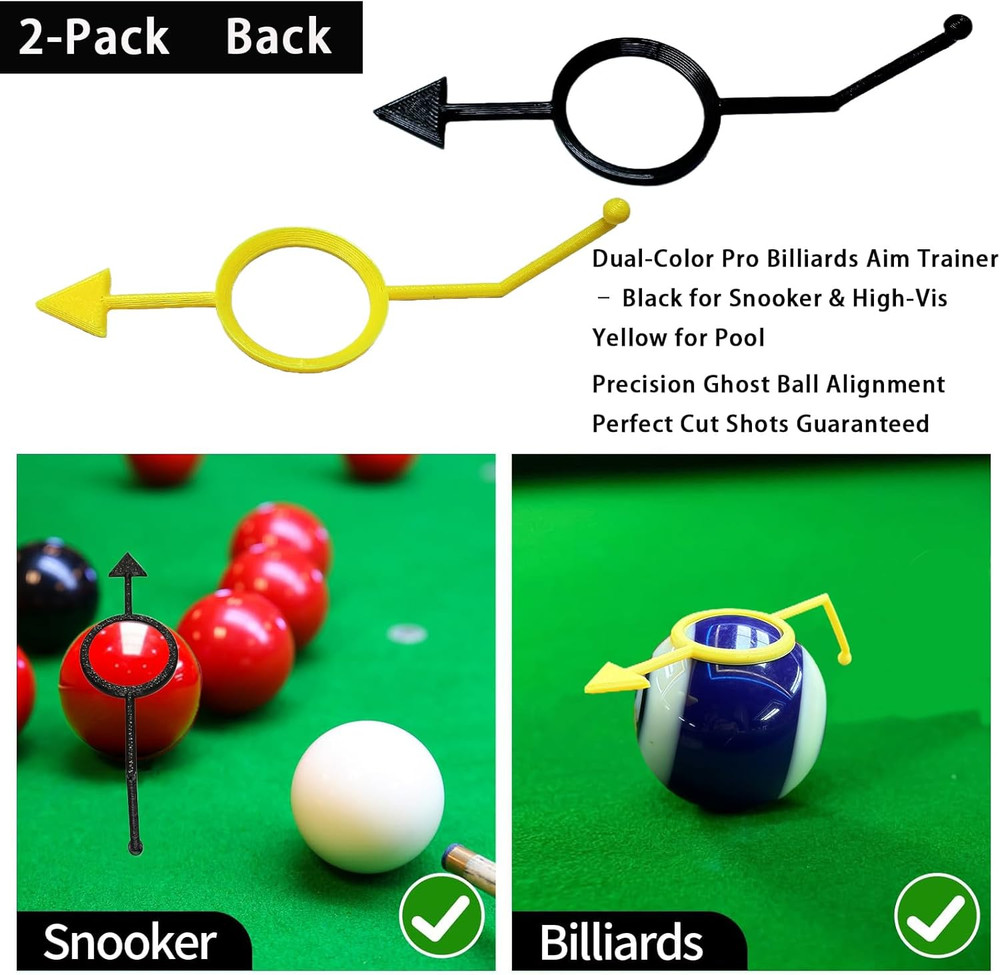 2Pack Billiards Aiming Trainer Billiards Accessories
