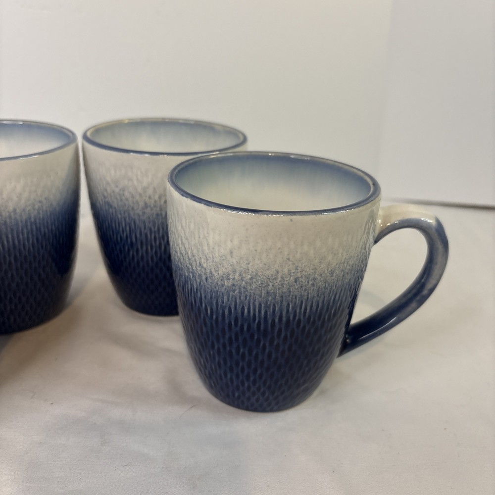Set Of 4 Pfaltzgraff Everyday ECLIPSE BLUE Mug EUC