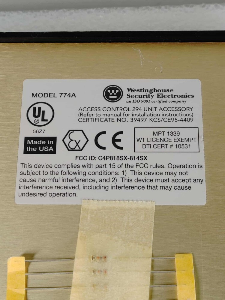 Westinghouse Security Electronics 774-A Multiple Switch Monitor
