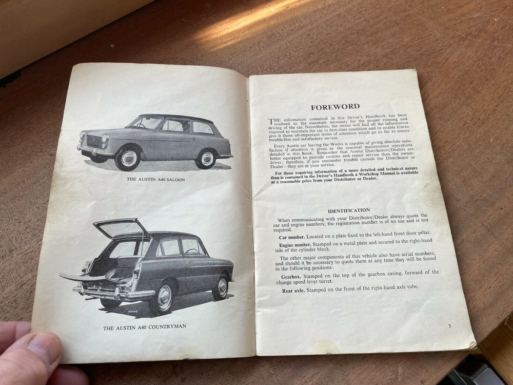Austin A40 Mk 1 Drivers Handbook