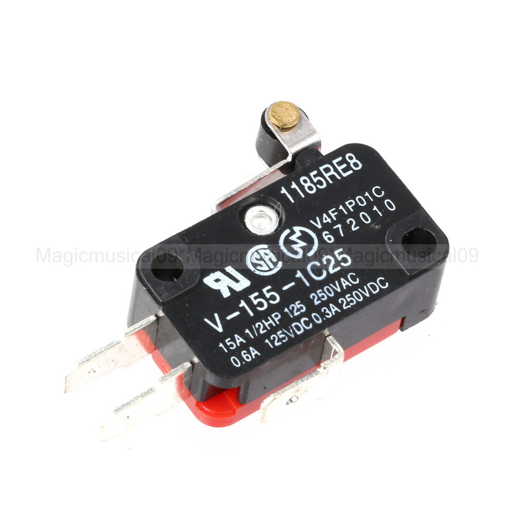 10pcs V-155-1C25 Long Hinge Roller Lever AC DC Micro Switch