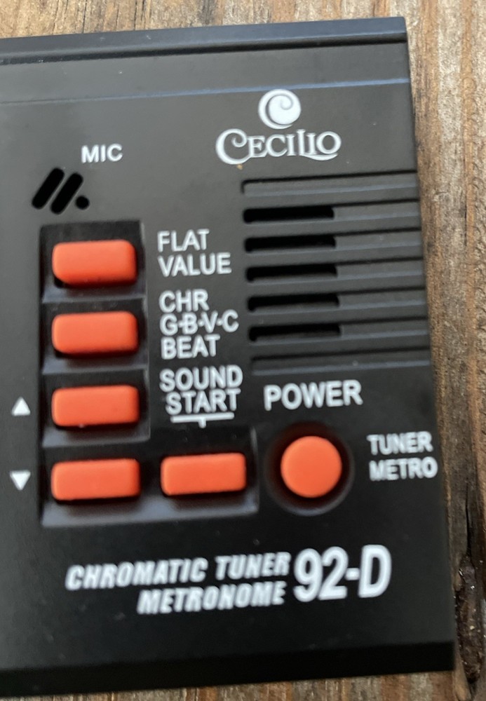 Cecilio 92-D Chromatic String Tuner + Metronome LCD Display