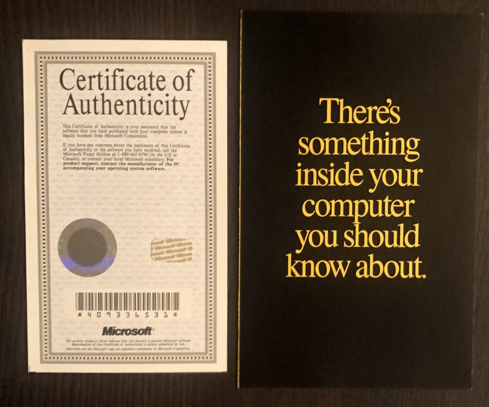 Microsoft MS-DOS 6 Operating System User Guide Original New W/ COA