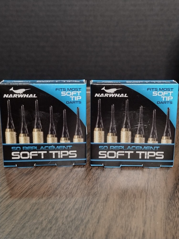 Narwhal Soft Tip Recreational Darts 6 Pack With 100 Replacement Tips