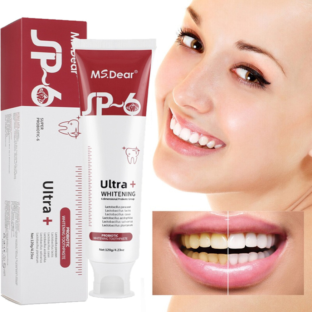 2Pcs Super Probiotic SP-6 Toothpaste, Probiotics Bright White Toothpaste, Sp 6